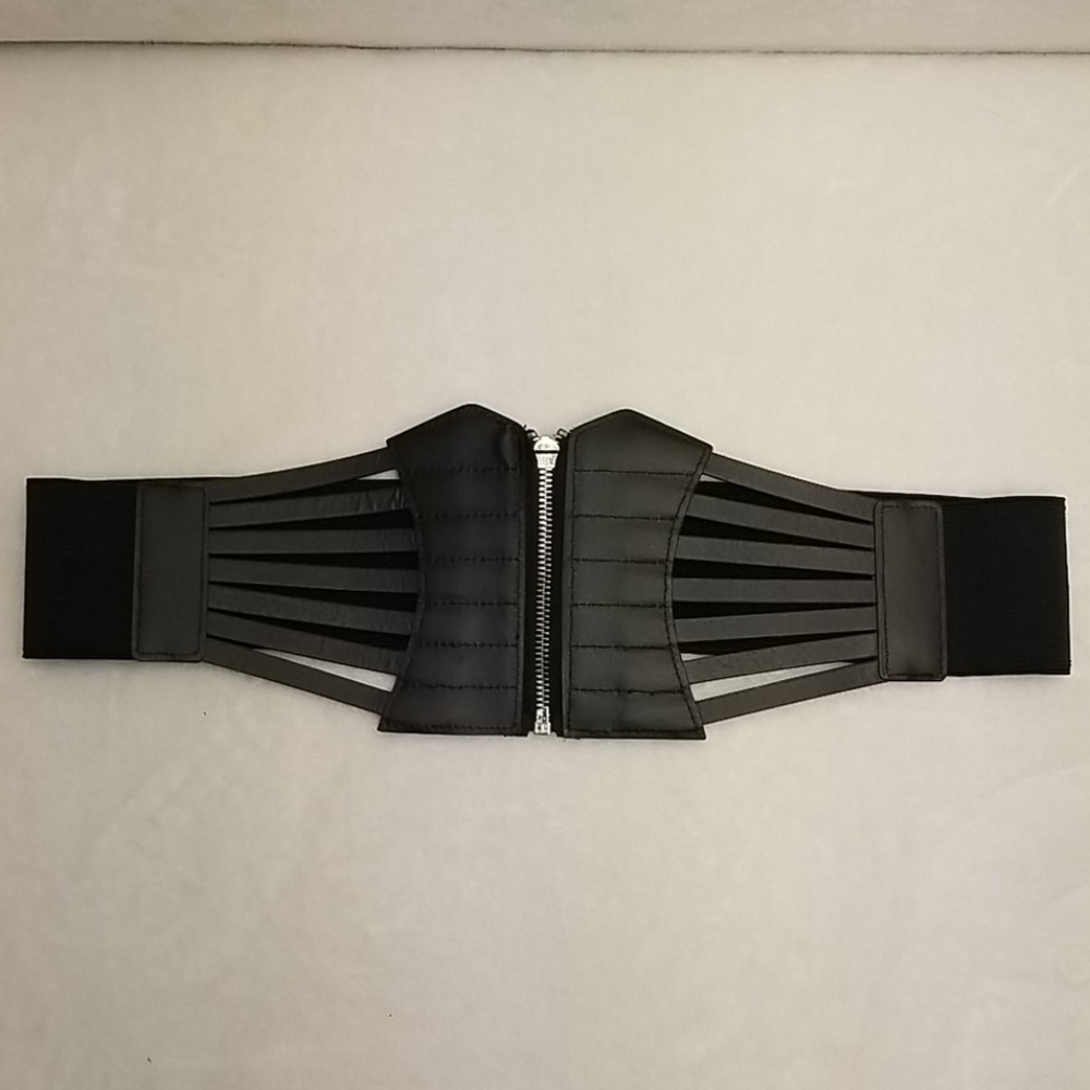 Black corset belt